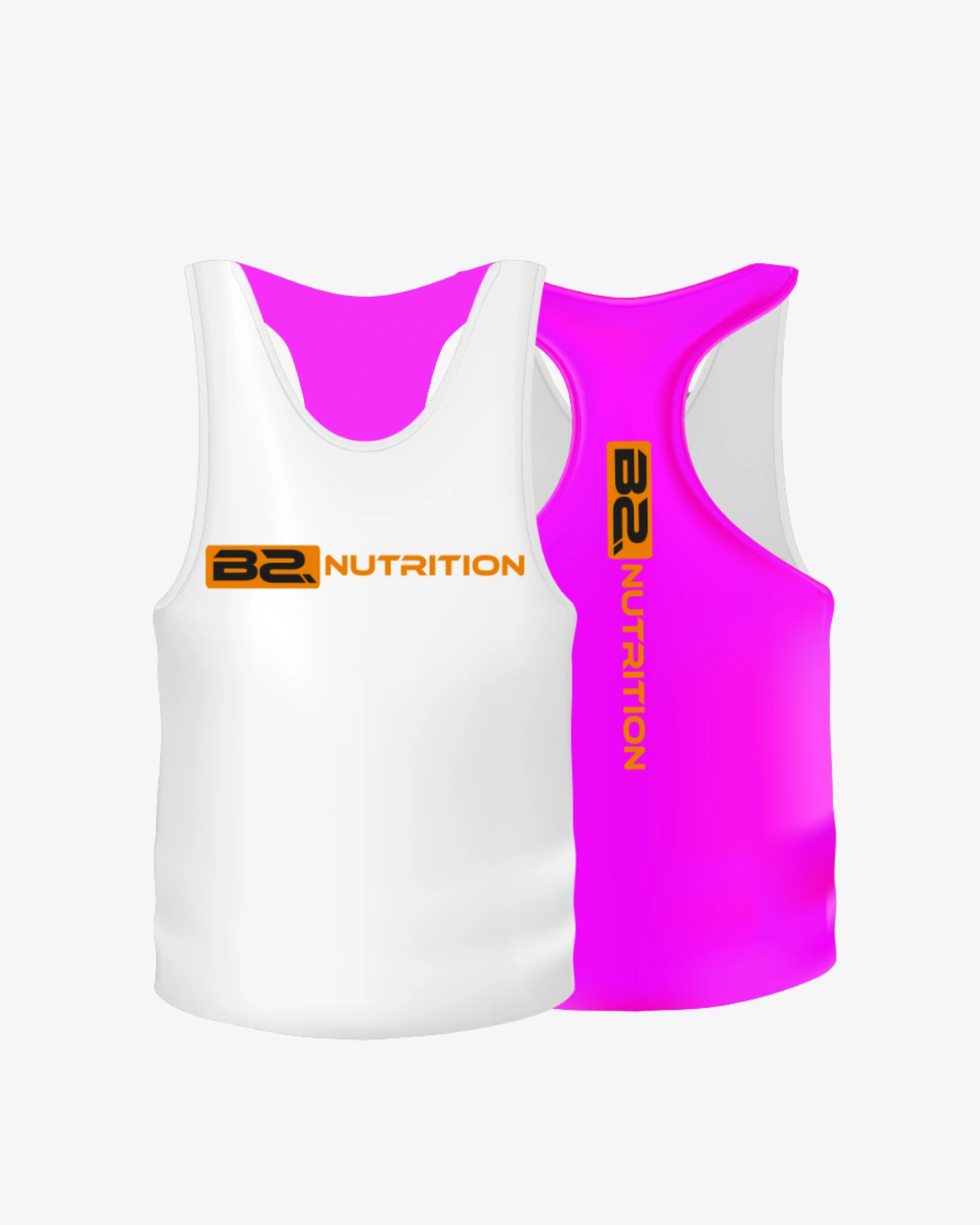 BS Nutrition Tank Top Pink and White