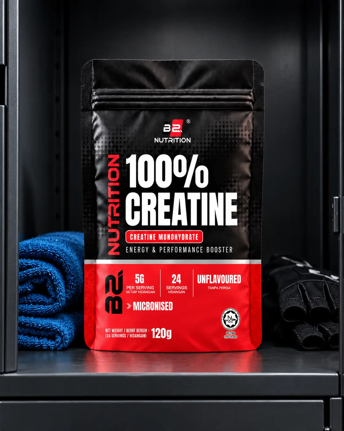 BS-Nutrition-Creatine-Unflavoured-120g-Mockup Performance Creatine 120g - Image 1
